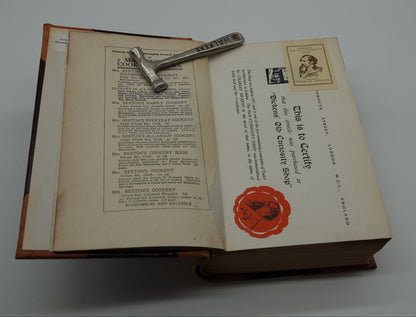 Mrs. Beaton's Everyday Cookery, New Edition, 1940's, rebound in leather