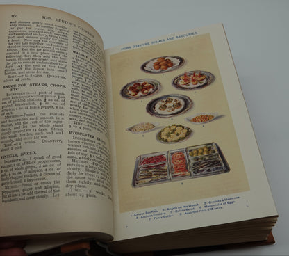 Mrs. Beaton's Everyday Cookery, New Edition, 1940's, rebound in leather