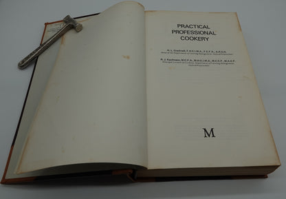 Practical Professional Cookery, Cracknell and Kaufmann, rebound in leather.