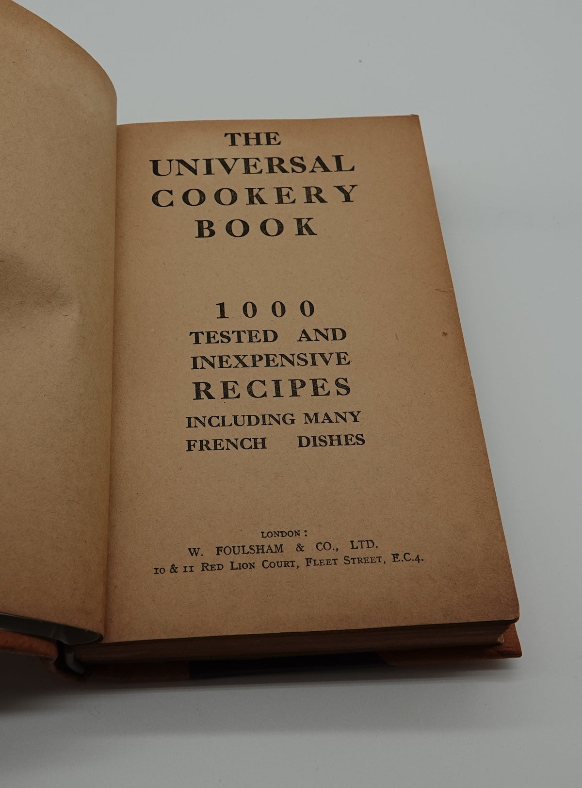 The Universal Cookery Book, circa 1930's, attractive rebound in leather