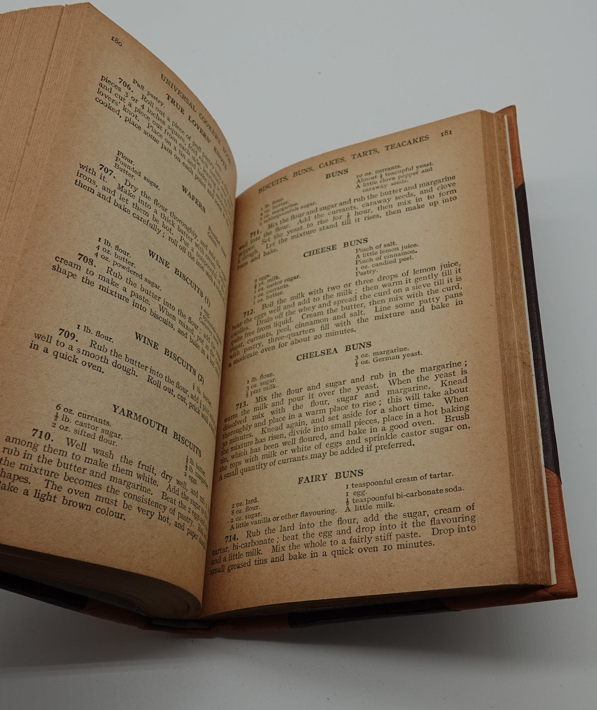 The Universal Cookery Book, circa 1930's, attractive rebound in leather