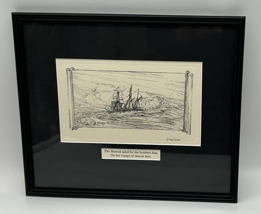 Historic Antarctic art... a limited edition set of of G. Marston sketches produced from the original book 'Aurora Australis'