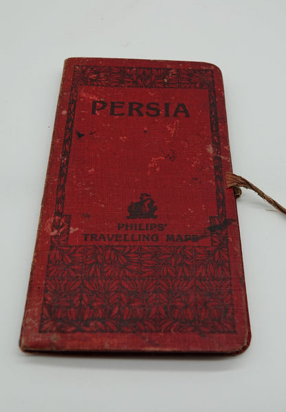 A rare Philips' Travelling Map of PERSIA, from the 1920s