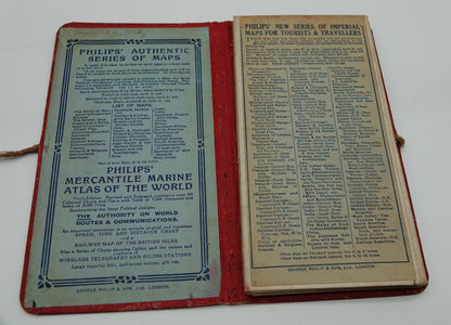 A rare Philips' Travelling Map of PERSIA, from the 1920s