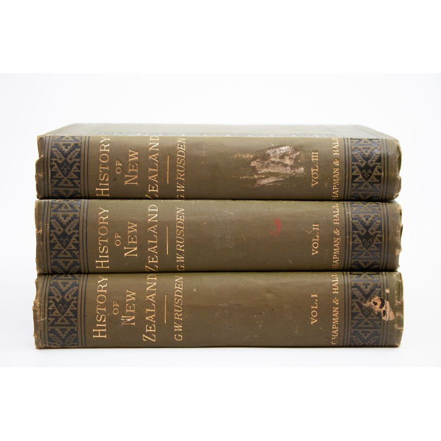 Rusden's first edition 1883 'History of New Zealand' in three volumes.. An important rare find!