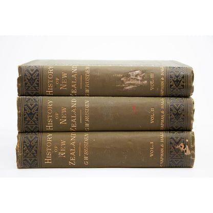Rusden's first edition 1883 'History of New Zealand' in three volumes.. An important rare find!