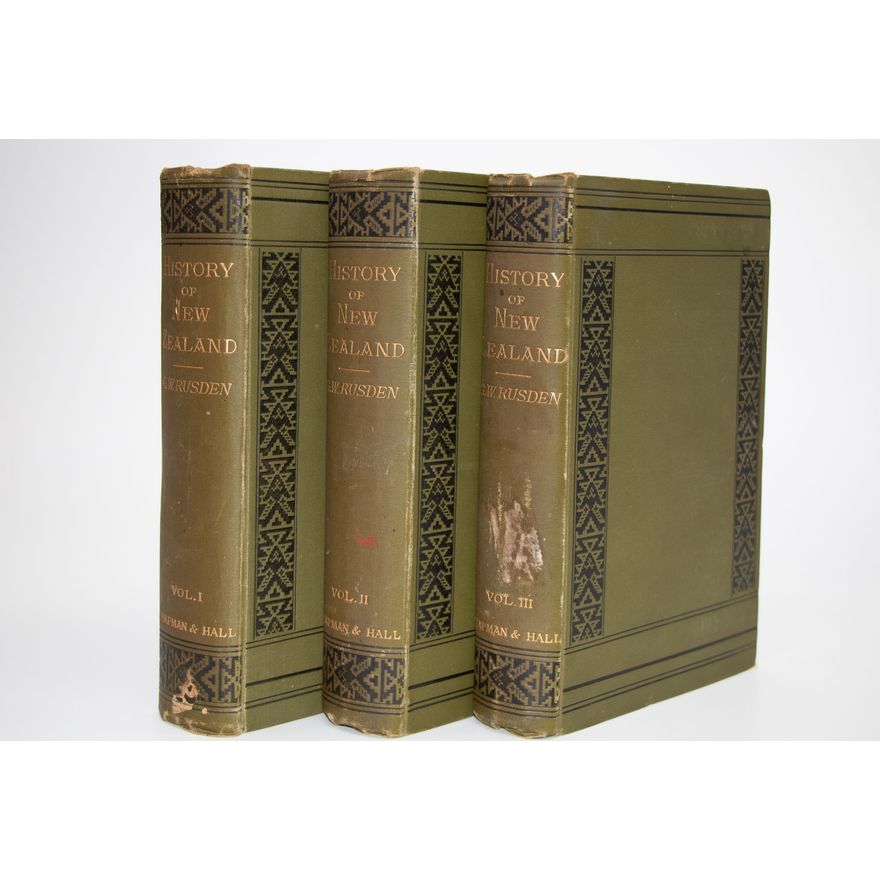 Rusden's first edition 1883 'History of New Zealand' in three volumes.. An important rare find!