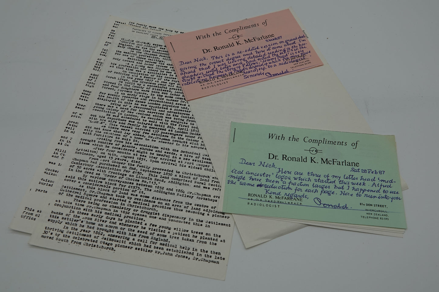 A rare early account of New Zealand medicine with fascinating ephemera