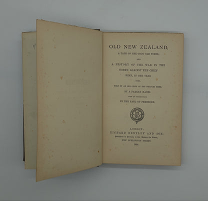 Old New Zealand, a rare early edition from 1884
