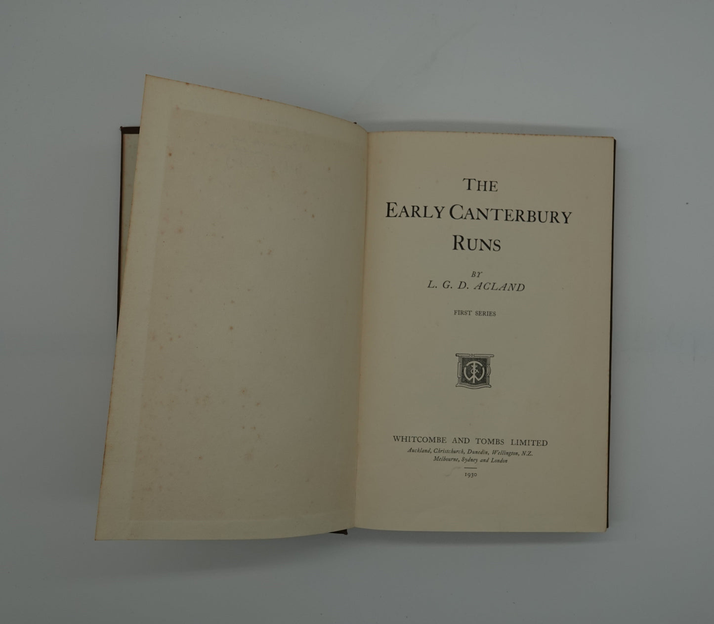 The Early Canterbury Runs, first edition with fold out map