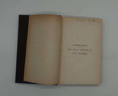 Contributions to the Early History of New Zealand (Otago), first edition 1898