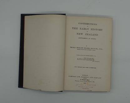 Contributions to the Early History of New Zealand (Otago), first edition 1898
