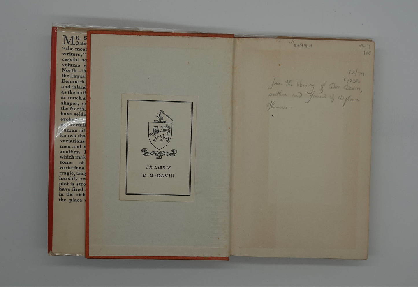 The Passionate North, A first edition, ex the library of D.M Davin, 1950