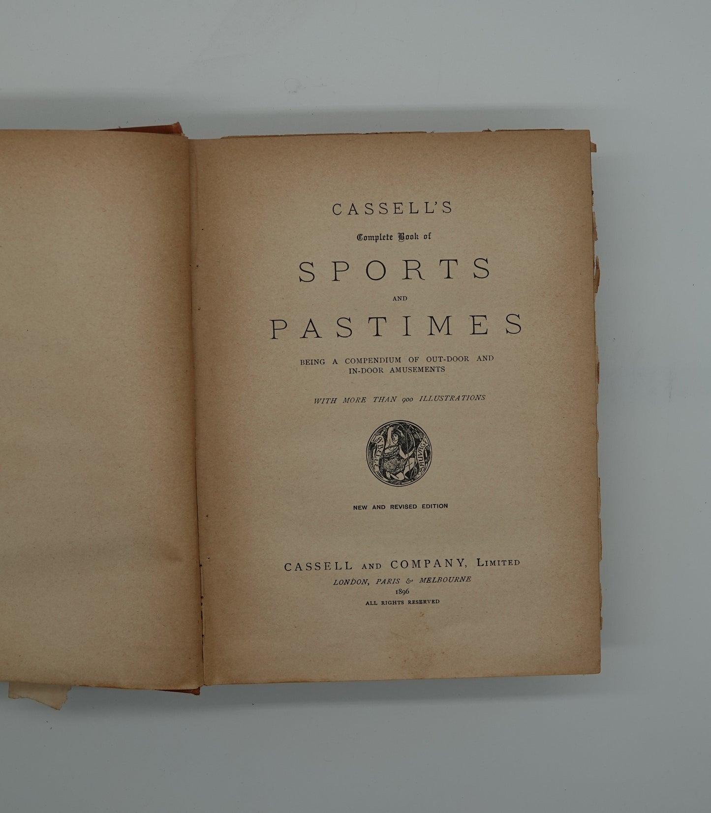 Antique Cassell's Book of Sports and Pastimes, 1896