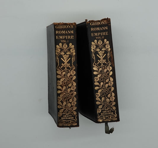 Two volumes of the iconic Gibbons Roman Empire, scarce 1903 edition