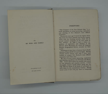 Scarce and collectible climbing literature... The Conquest of the New Zealand Alps	by Samuel Turner, 1922