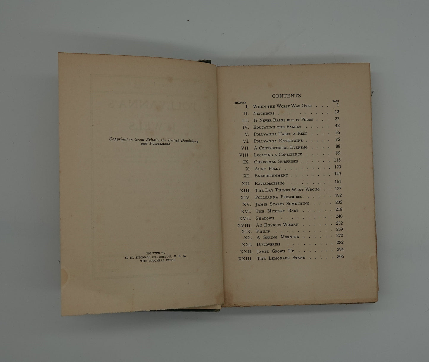 Pollyanna's Jewels by Harriet Lummis Smith, first edition 1927
