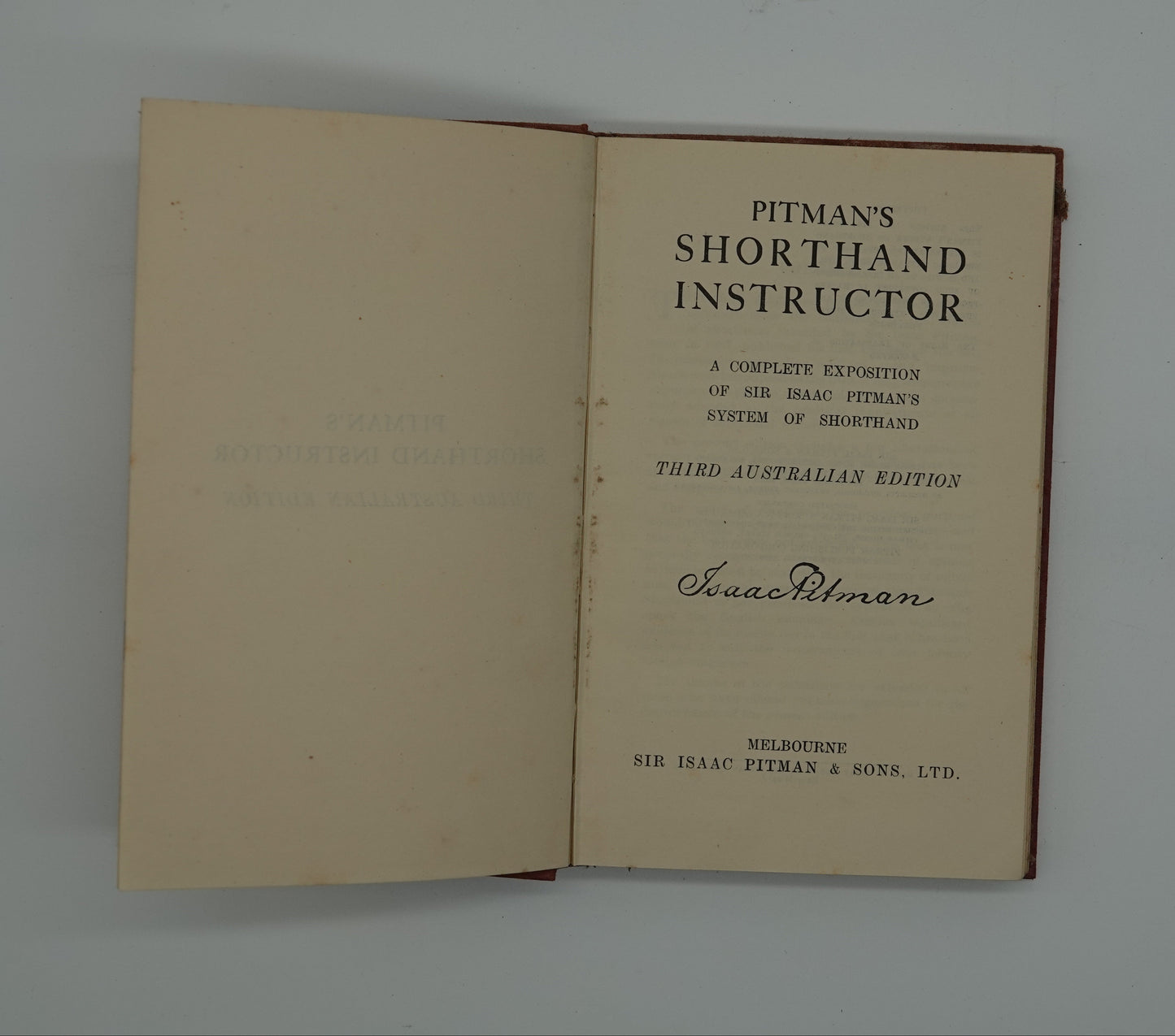 Phonography anyone? A scarce copy of Pitman's Shorthand Instructor from the 1930's