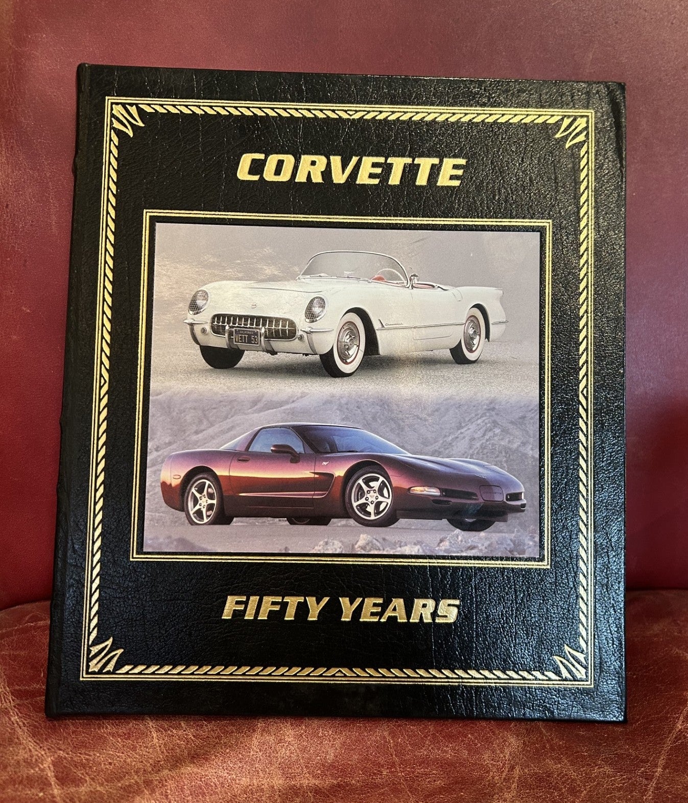 A stunning leather bound limited edition of CORVETTE - FIFTY YEARS