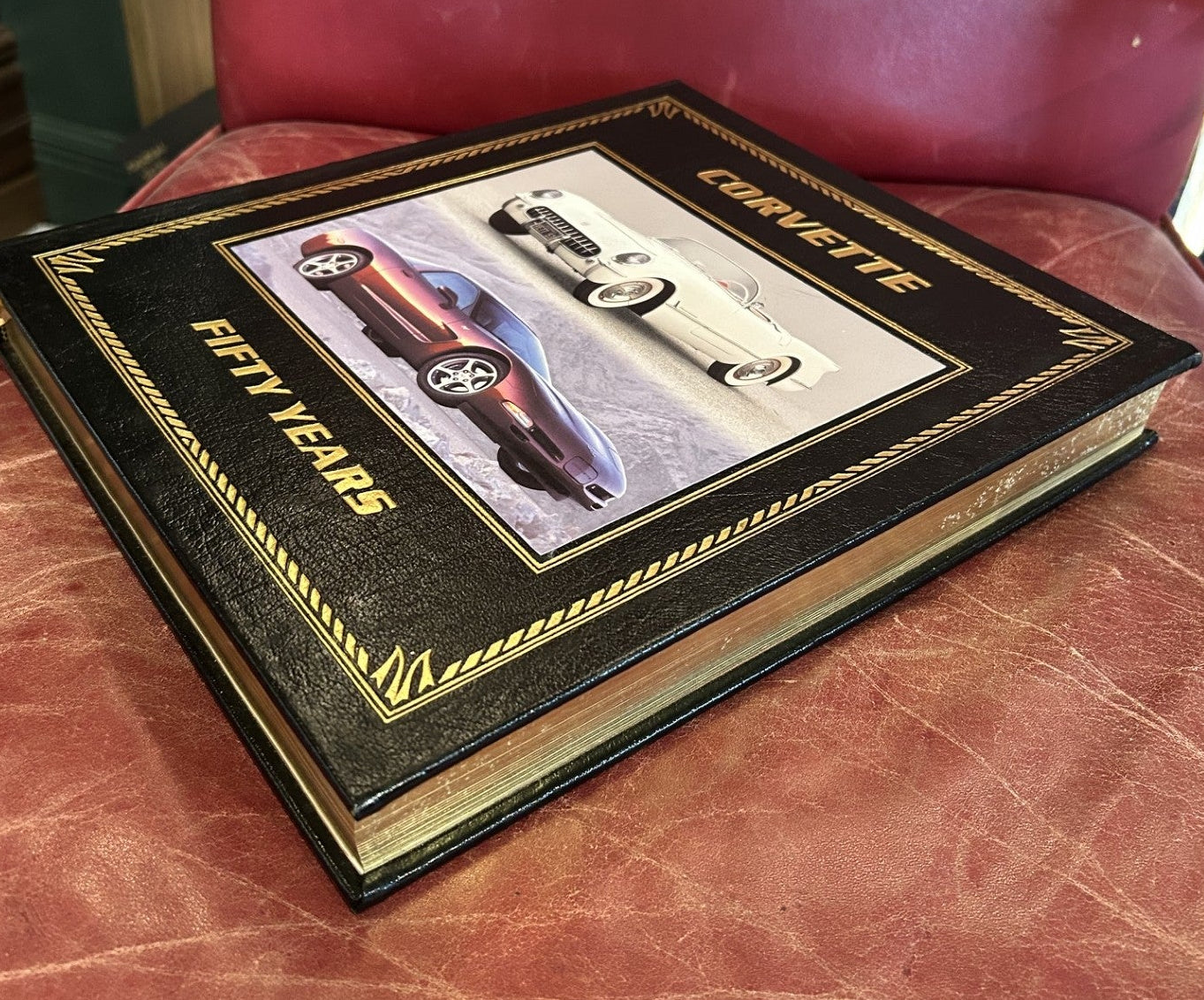 A stunning leather bound limited edition of CORVETTE - FIFTY YEARS