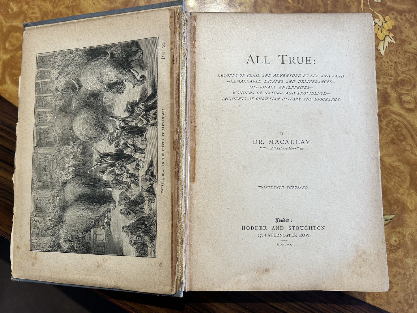 ALL TRUE Records of Peril and Adventure by Dr. MacAulay, 1891