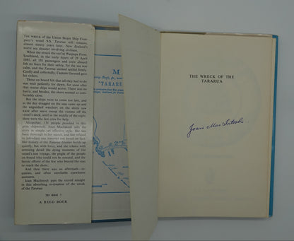 A signed first edition of The Wreck of the Tararua