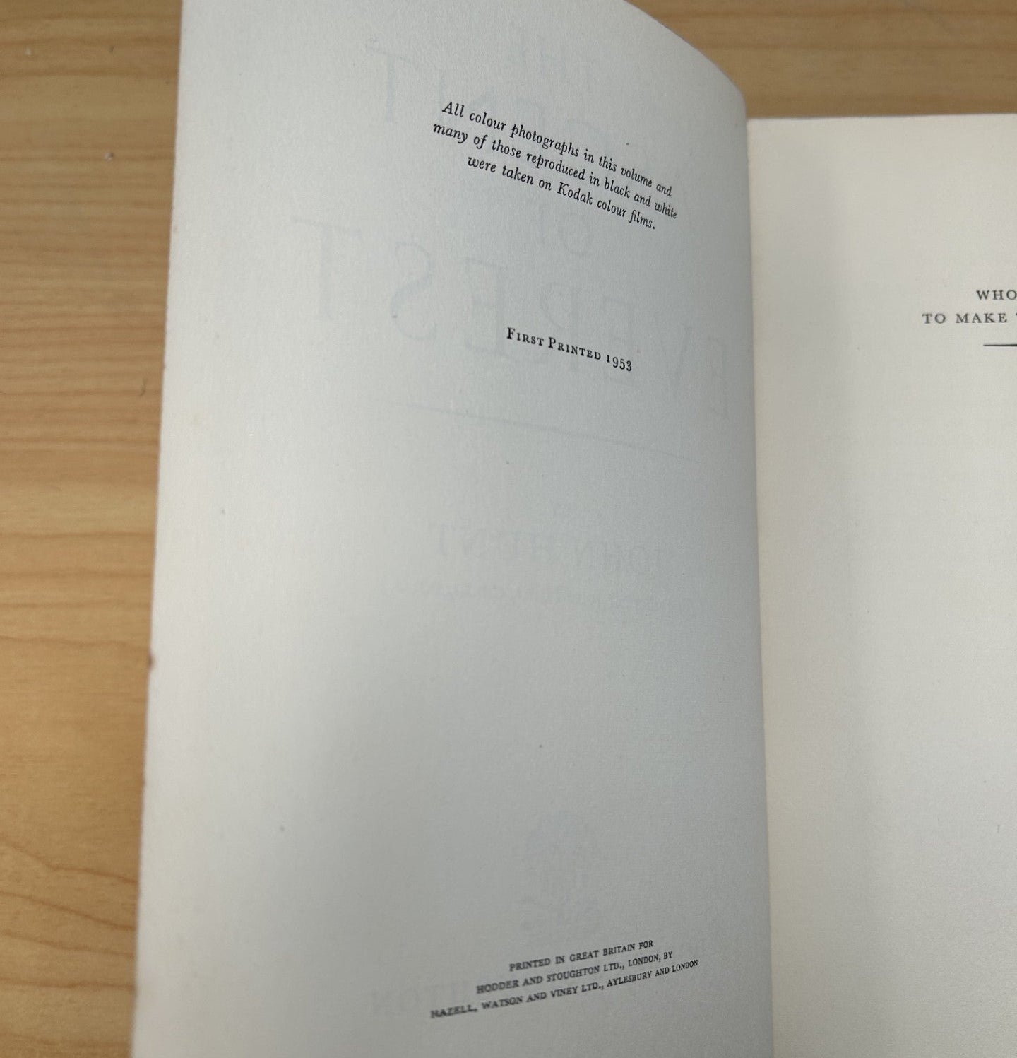 The Ascent of Everest, a first edition by John Hunt, 1953