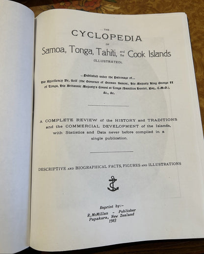 The Cyclopedia of Samoa, Tonga, Tahiti and the Cook Islands