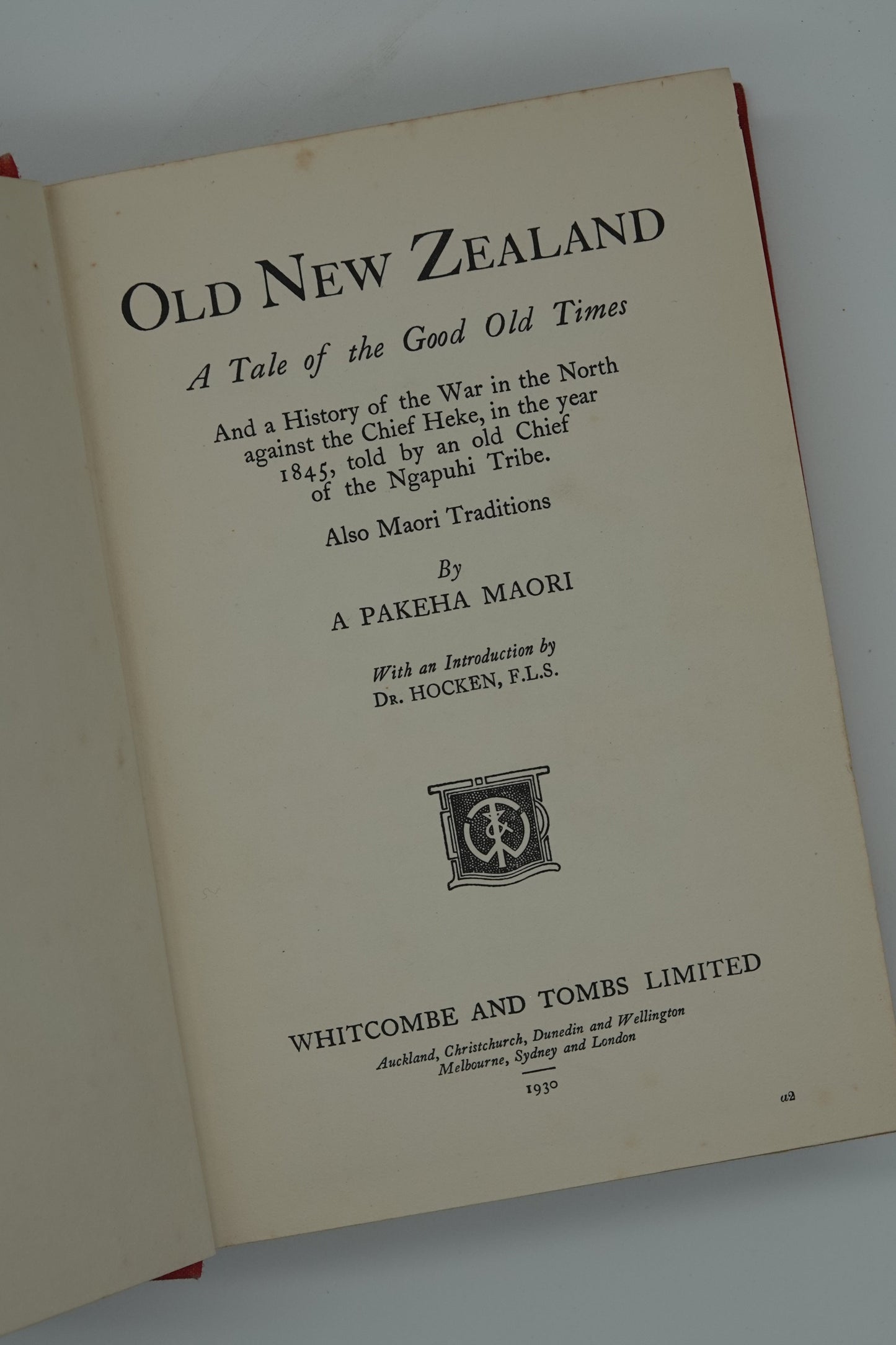 Old New Zealand by a Pakeha Maori
