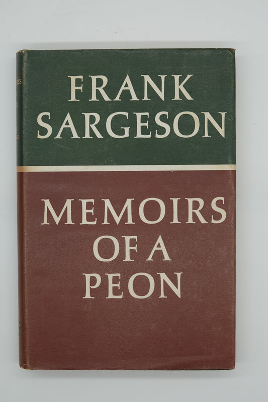 Memoirs of a Peon, First Edition Frank Sargeson