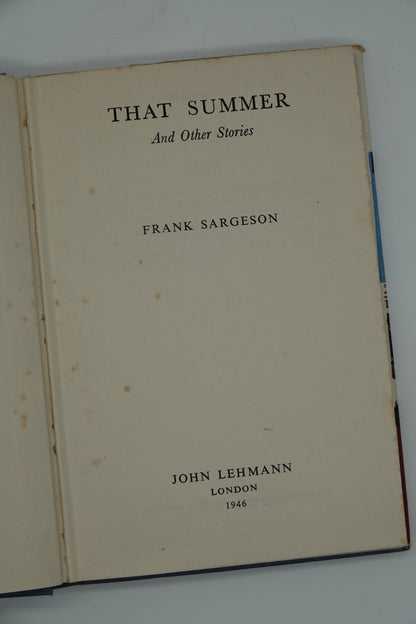 That Summer And Other Stories, Frank Sargeson