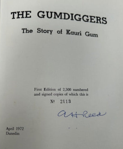 The Gumdiggers - The Story of Kauri Gum, signed first edition