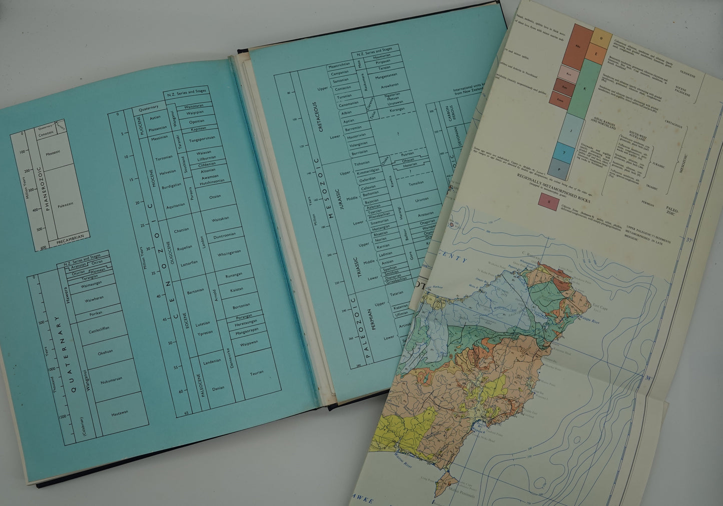 The Geology of New Zealand, two beautiful first edition volumes with maps