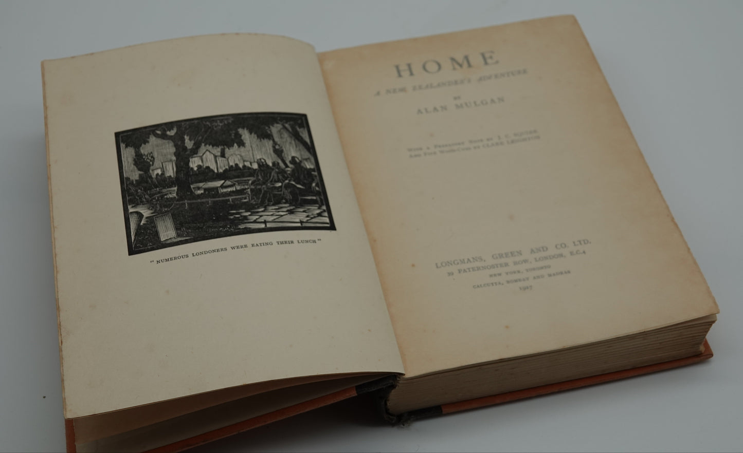 First edition of Alan Mulgan's book - Home A New Zealander's Adventure