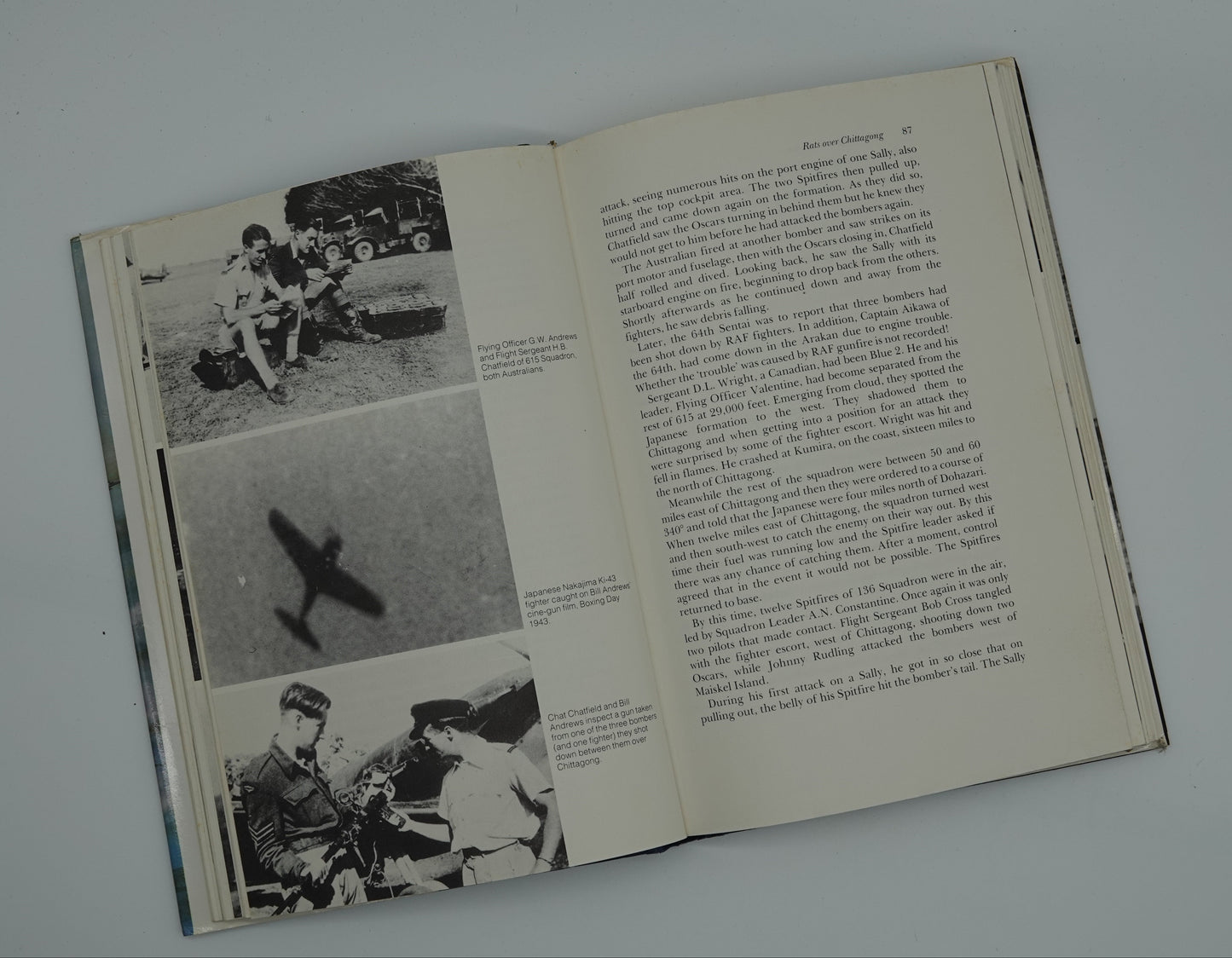 Spitfires over the Arakan, book and letter, both signed and inscribed by the author to a recognised war hero!