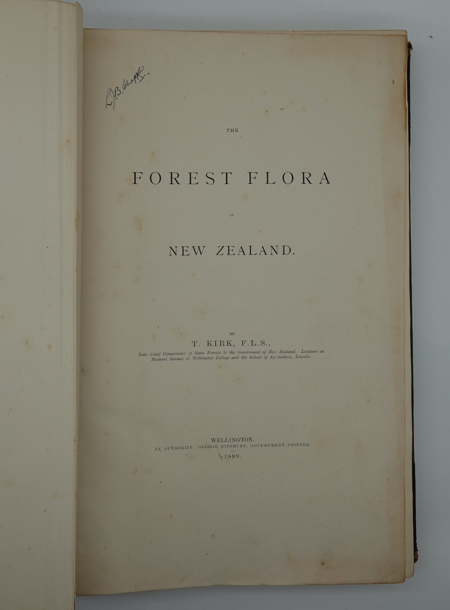 Rare, large heavy classic: The Forest Flora of New Zealand by Kirk