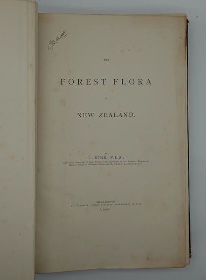Rare, large heavy classic: The Forest Flora of New Zealand by Kirk