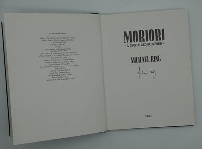 A signed first edition of Moriori A People Rediscovered