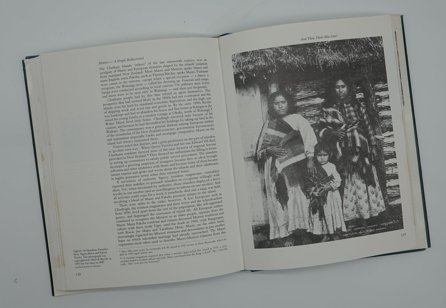 A signed first edition of Moriori A People Rediscovered