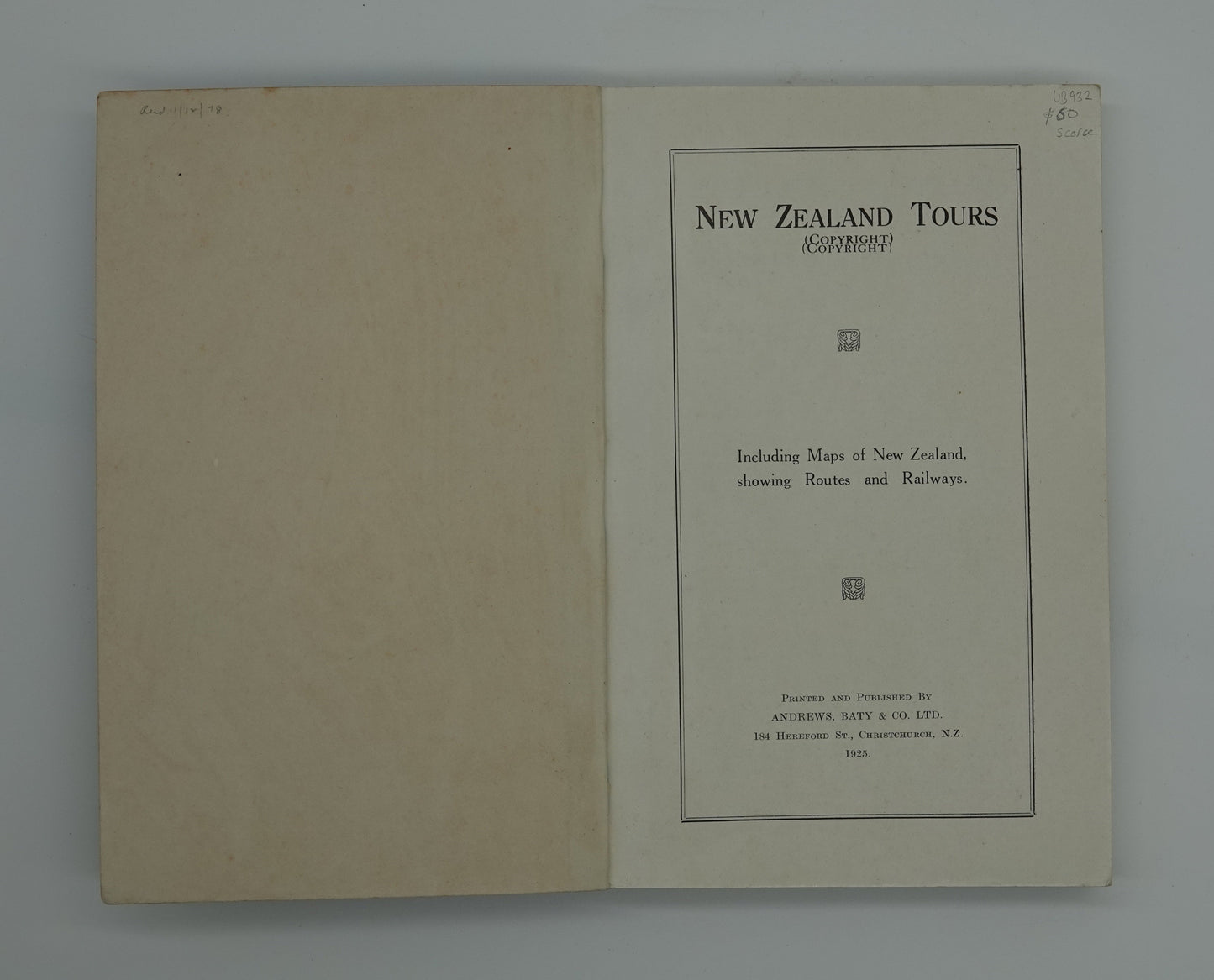 A fantastic 1925 travel guide....New Zealand Tours - Beautiful New Zealand